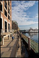 Ferry harbor waterfront. Boston, Massachussets, USA