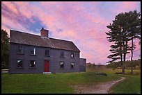 Meriam House, sunset, Minute Man National Historical Park. Massachussets, USA (color)