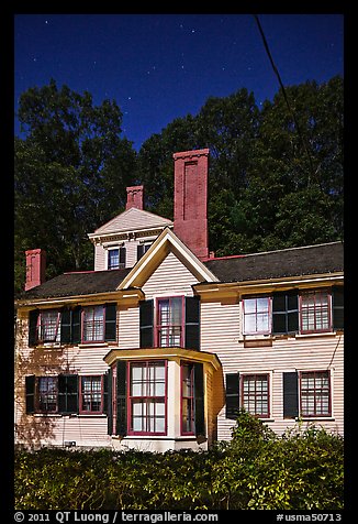 Wayside, home to Louisa May Alcott, Nathaniel Hawthorne, and Margaret Sidney.. Massachussets, USA (color)