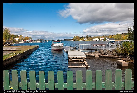 Harbor on shores of Moosehead Lake, Greenville. Maine, USA