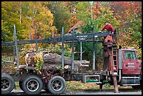 Tree pruning truck, Rockwood. Maine, USA (color)