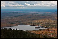 Katahdin Lake in the distance. Baxter State Park, Maine, USA