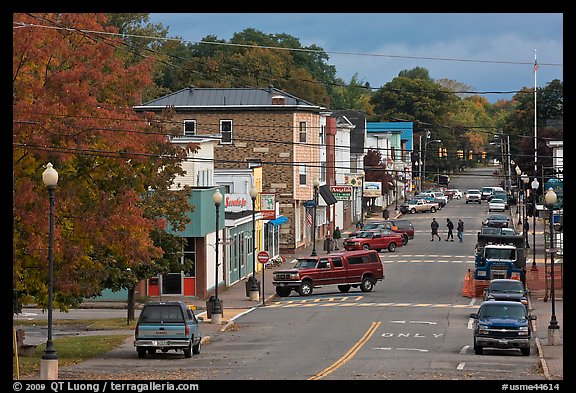 Main street, Millinocket. Maine, USA (color)