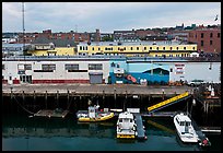 Boats and piers. Portland, Maine, USA