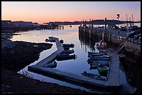 Small boat harbor at dawn. Stonington, Maine, USA