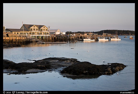 Harbor, late afternoon. Stonington, Maine, USA (color)