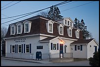Post office in federal style at dusk. Stonington, Maine, USA ( color)
