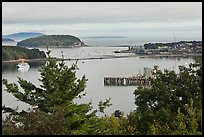Bar Island and Frenchman bay. Bar Harbor, Maine, USA (color)
