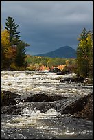 Haskell Rock Pitch of the East Branch Penobscot River, and Bald Mountain. Katahdin Woods and Waters National Monument, Maine, USA ( color)