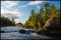 Bald Mountain and Haskell Rock, East Branch Penobscot River. Katahdin Woods and Waters National Monument, Maine, USA ( color)