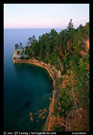 Miners castle, late afternoon, Pictured Rocks National Lakeshore. Upper Michigan Peninsula, USA (color)