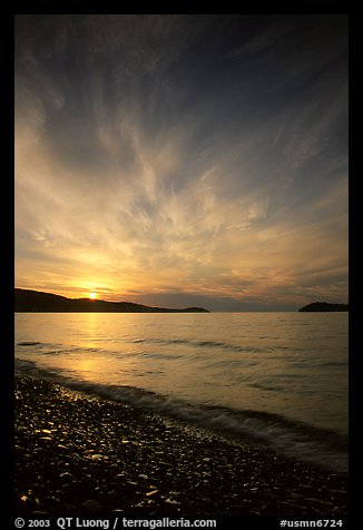 Lake Superior at Sunrise near Grand Portage. Minnesota, USA (color)
