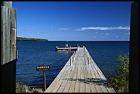 Pier on Lake Superior, Grand Portage National Monument. Minnesota, USA (color)