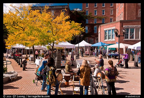 Saturday market in autumn. Concord, New Hampshire, USA (color)