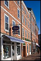 Brick buildings, market square. Portsmouth, New Hampshire, USA (color)