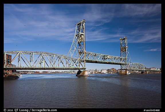 Memorial bridge. Portsmouth, New Hampshire, USA (color)