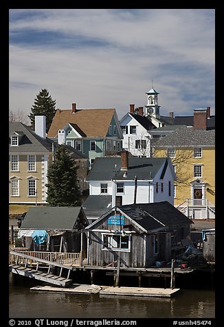 Group of historic houses. Portsmouth, New Hampshire, USA (color)