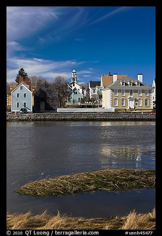 Wentworth-Gardner House and church. Portsmouth, New Hampshire, USA (color)