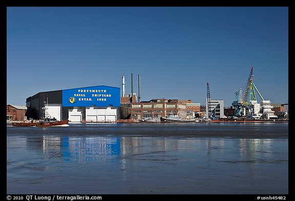 Portsmouth Naval Shipyard. Portsmouth, New Hampshire, USA (color)