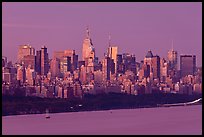 New York City skyline at sunrise. NYC, New York, USA ( color)