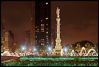 Columbus Circle at night. NYC, New York, USA