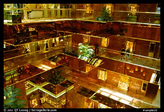Inside the Trump Tower. NYC, New York, USA (color)