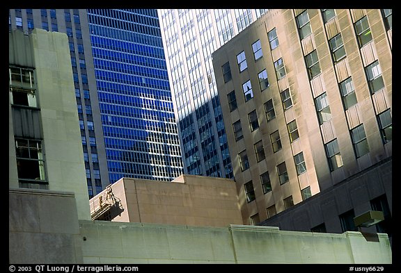 Mix of facades. NYC, New York, USA (color)
