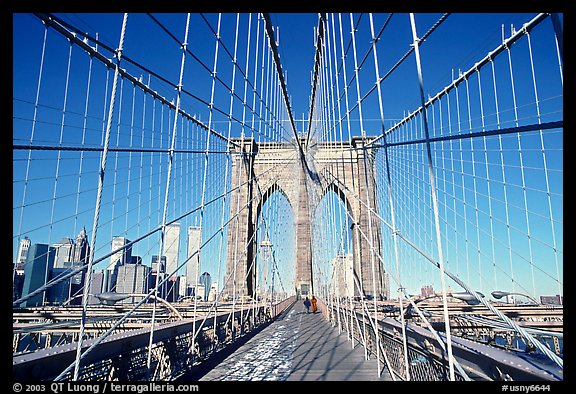 Brooklyn Bridge. NYC, New York, USA (color)