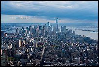 Downtown Manhattan skyline from Empire State Building. NYC, New York, USA ( color)