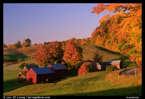 Jenne Farm, sunrise. Vermont, New England, USA
