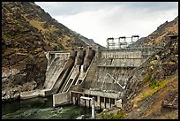 Hells Canyon Dam. Hells Canyon National Recreation Area, Idaho and Oregon, USA (color)