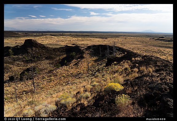 Collapsed side of Echo Crater. Craters of the Moon National Monument and Preserve, Idaho, USA (color)
