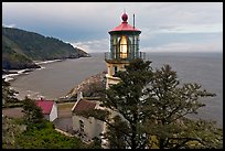 Heceta Head lighthouse and coastline. Oregon, USA (color)