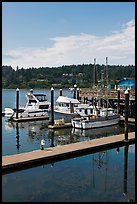 Siuslaw River and harbor, Florence. Oregon, USA