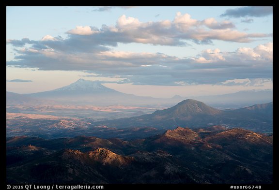 Mt Shasta and Soda Mountain Wilderness. Cascade Siskiyou National Monument, Oregon, USA (color)