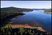 Aerial view of Hyatt Lake and Chinquapin Mountain. Cascade Siskiyou National Monument, Oregon, USA ( color)