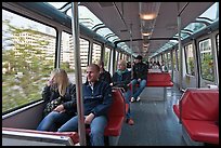 Riders in monorail. Seattle, Washington