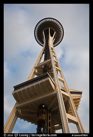 Space needle from the base. Seattle, Washington (color)