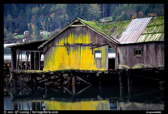 Old wooden pier, Olympic Peninsula. Olympic Peninsula, Washington