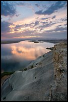 Columbia River from top of White Bluffs at sunset, Wahluke Unit, Hanford Reach National Monument. Washington ( color)