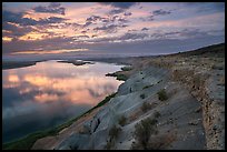 Columbia River and White Bluffs at sunset, Wahluke Unit, Hanford Reach National Monument. Washington ( color)