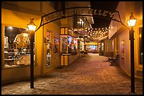 Gaslight Alley by night. Jackson, Wyoming, USA