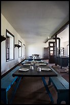 Dinning room inside barracks. Fort Laramie National Historical Site, Wyoming, USA ( color)