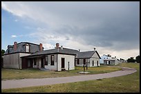 Path and buildings. Fort Laramie National Historical Site, Wyoming, USA ( color)