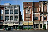 Historic commercial buildings. Selma, Alabama, USA (color)