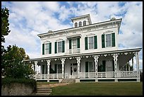House with porch all around. Montgomery, Alabama, USA (color)