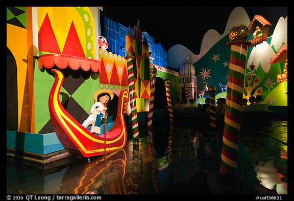 Indoor boat ride, Magic Kingdom, Walt Disney World. Orlando, Florida, USA