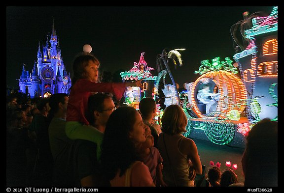 Main Street Electrical parade, Walt Disney World. Orlando, Florida, USA