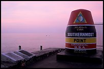 Marker for Southermost point in continental US. Key West, Florida, USA (color)