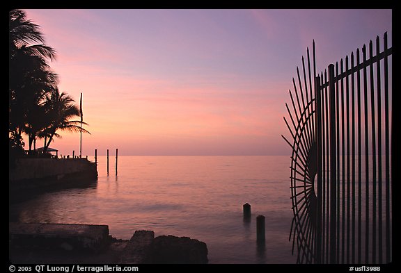 Sunrise near  Southermost point in the continental US. Key West, Florida, USA (color)